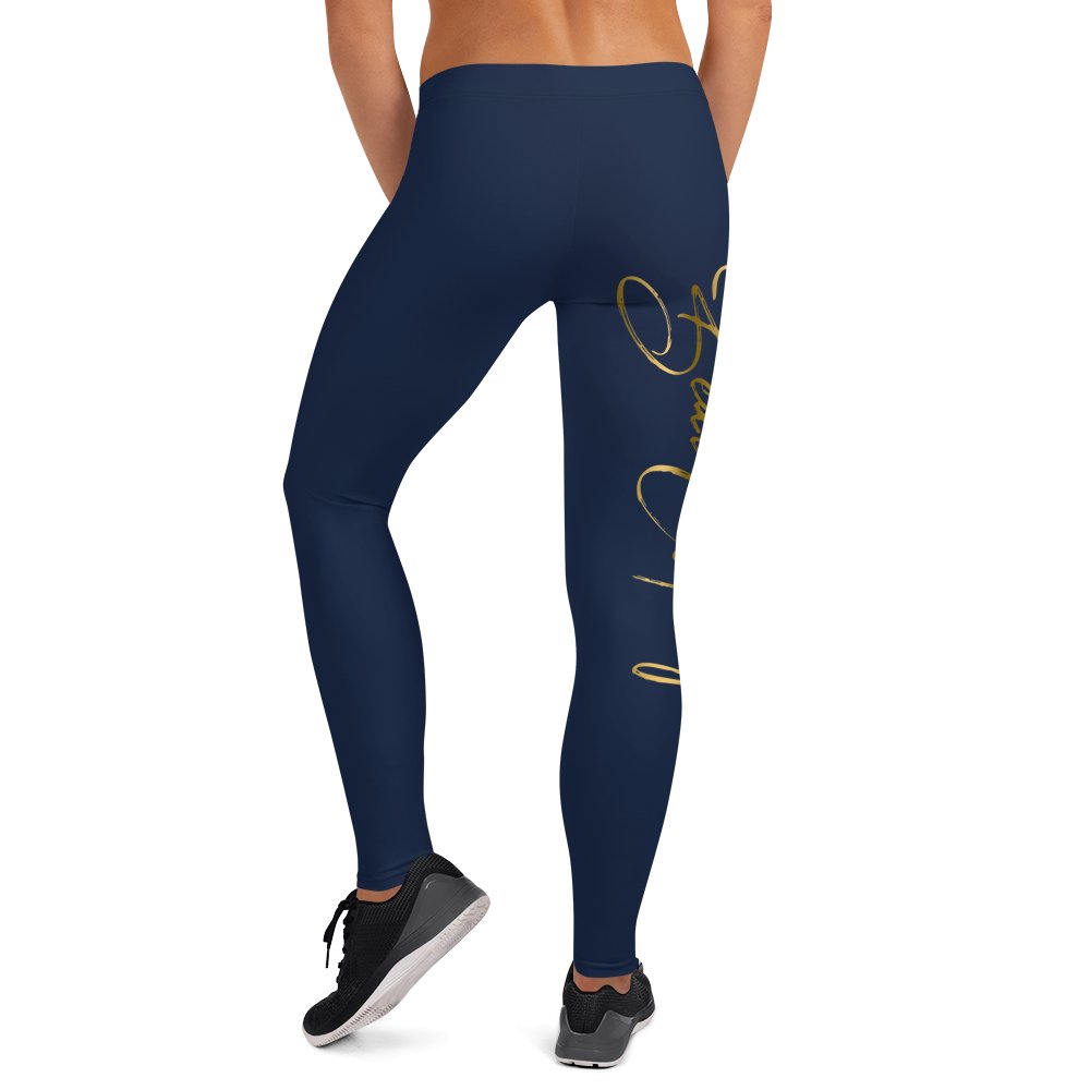 YOGA GOLD PRINT SIGNATURE LEGGINGS - Bearclothing