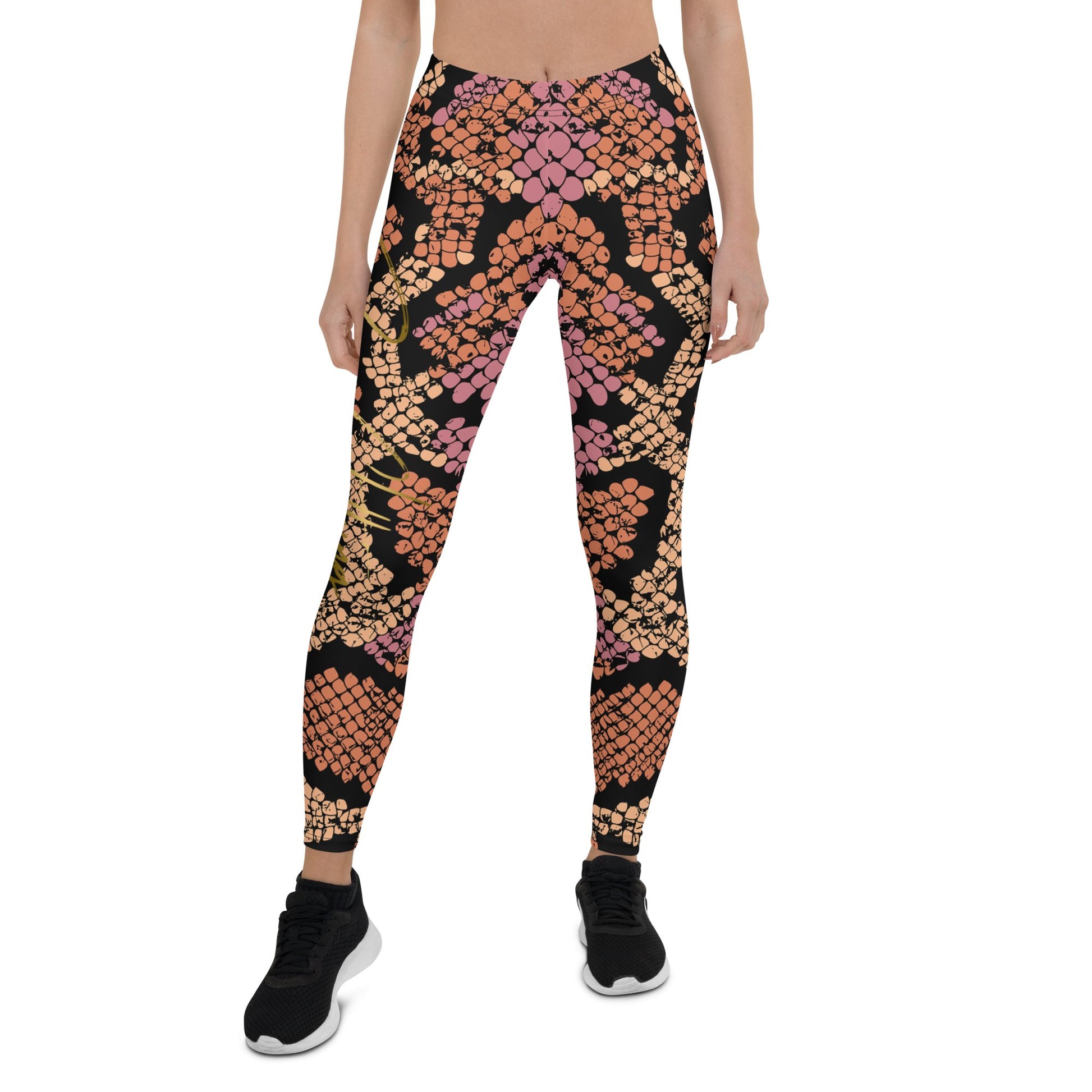 Yoga Diamondback Print Leggings - Bearclothing