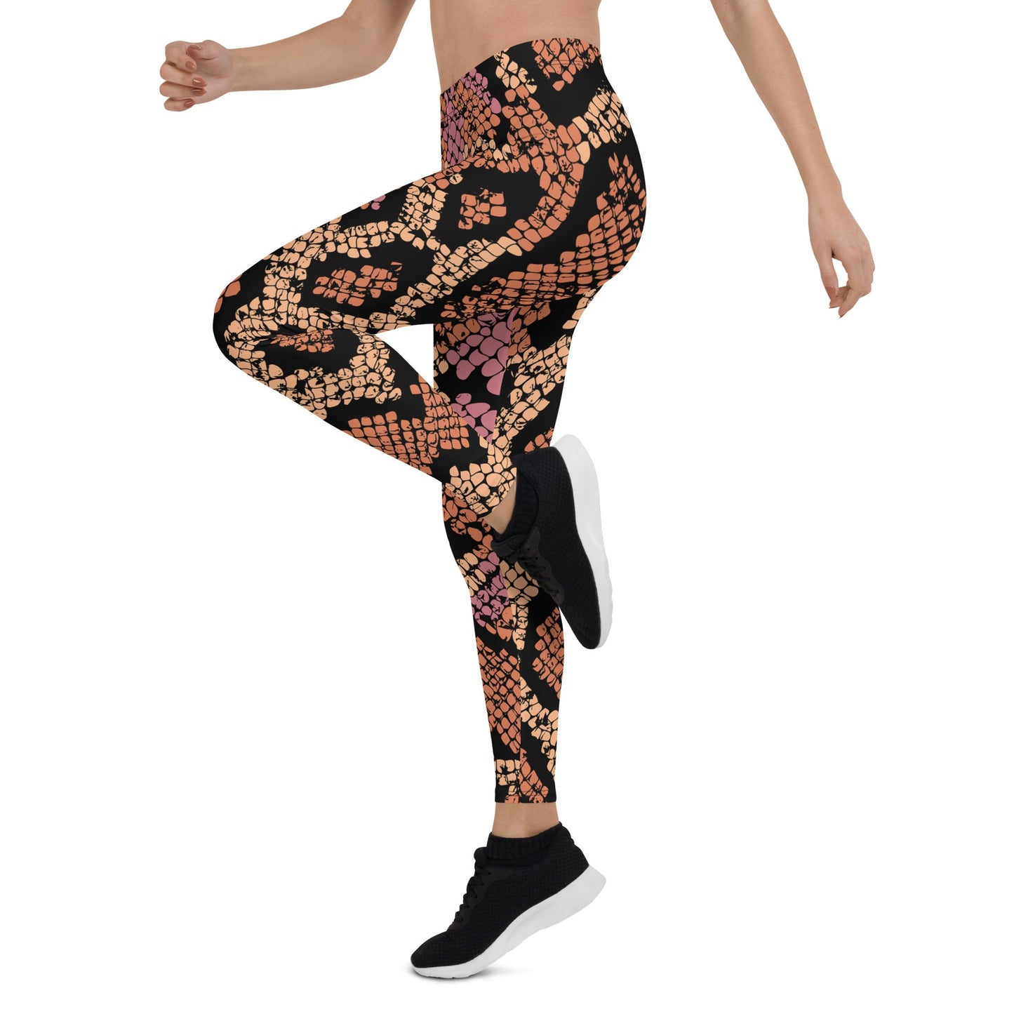 Yoga Diamondback Print Leggings - Bearclothing