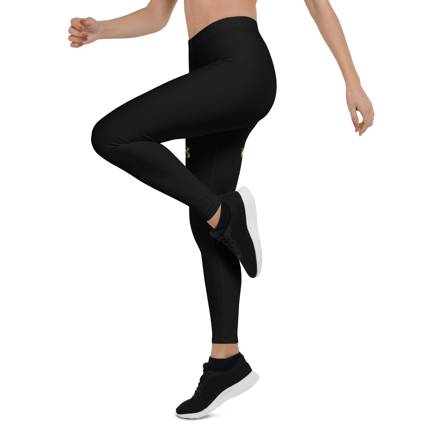 YOGA WHAT LIES BENEATH BLACK PRINT SQUAT PROOF LEGGINGS - Bearclothing