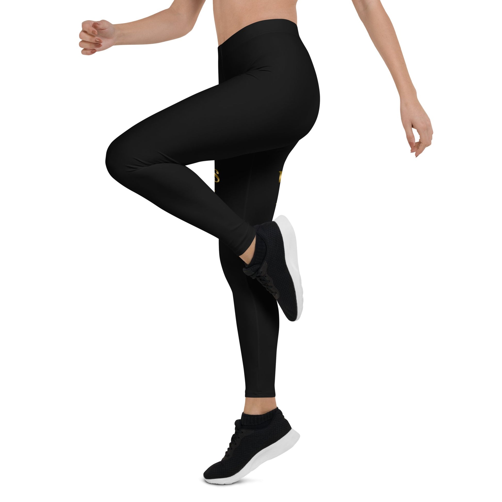 YOGA WHAT LIES BENEATH BLACK PRINT SQUAT PROOF LEGGINGS - Bearclothing