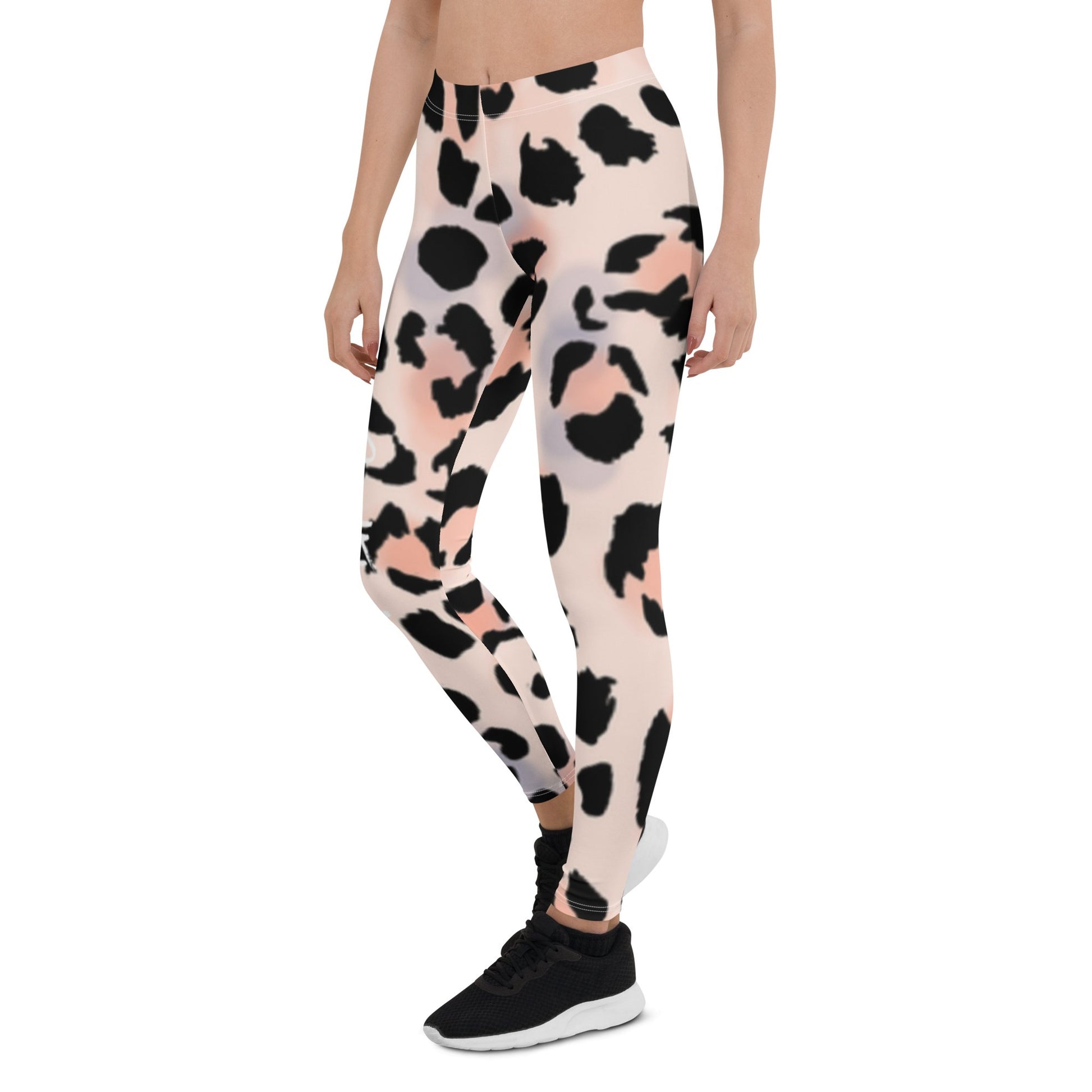 yoga She's a Beast Pink Leopard Leggings - Bearclothing