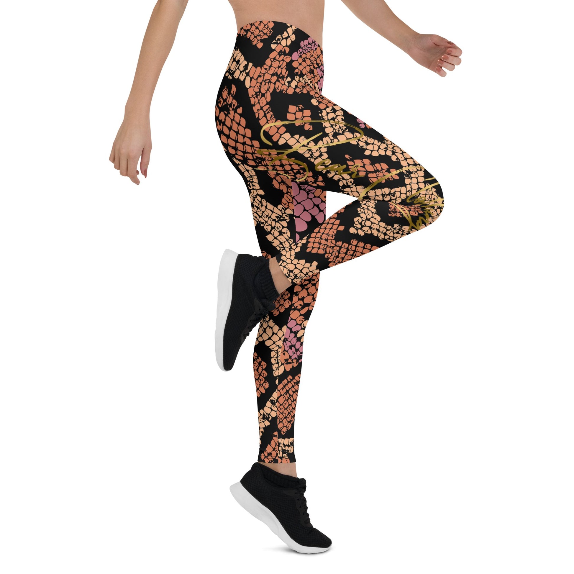 Yoga Diamondback Print Leggings - Bearclothing