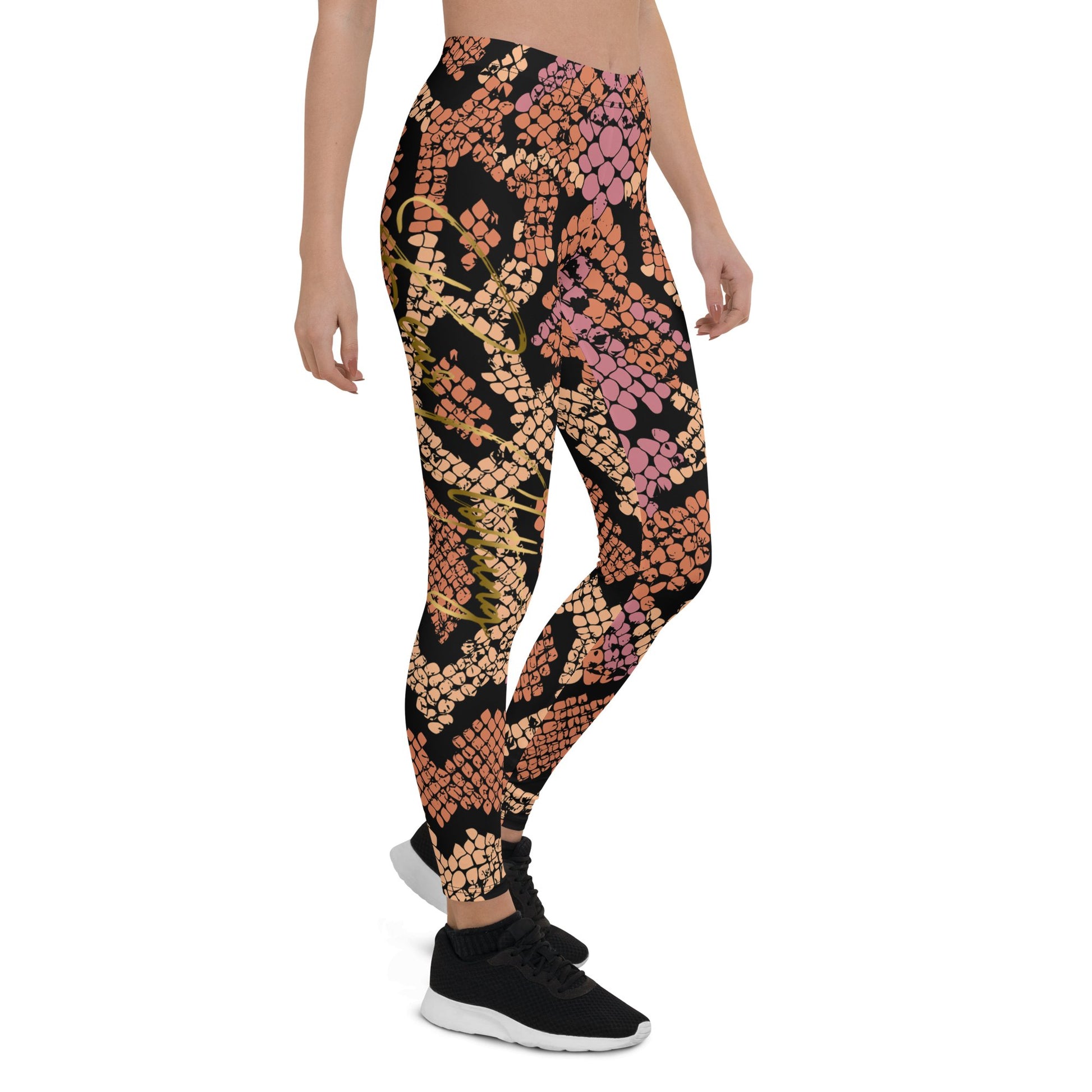 Yoga Diamondback Print Leggings - Bearclothing