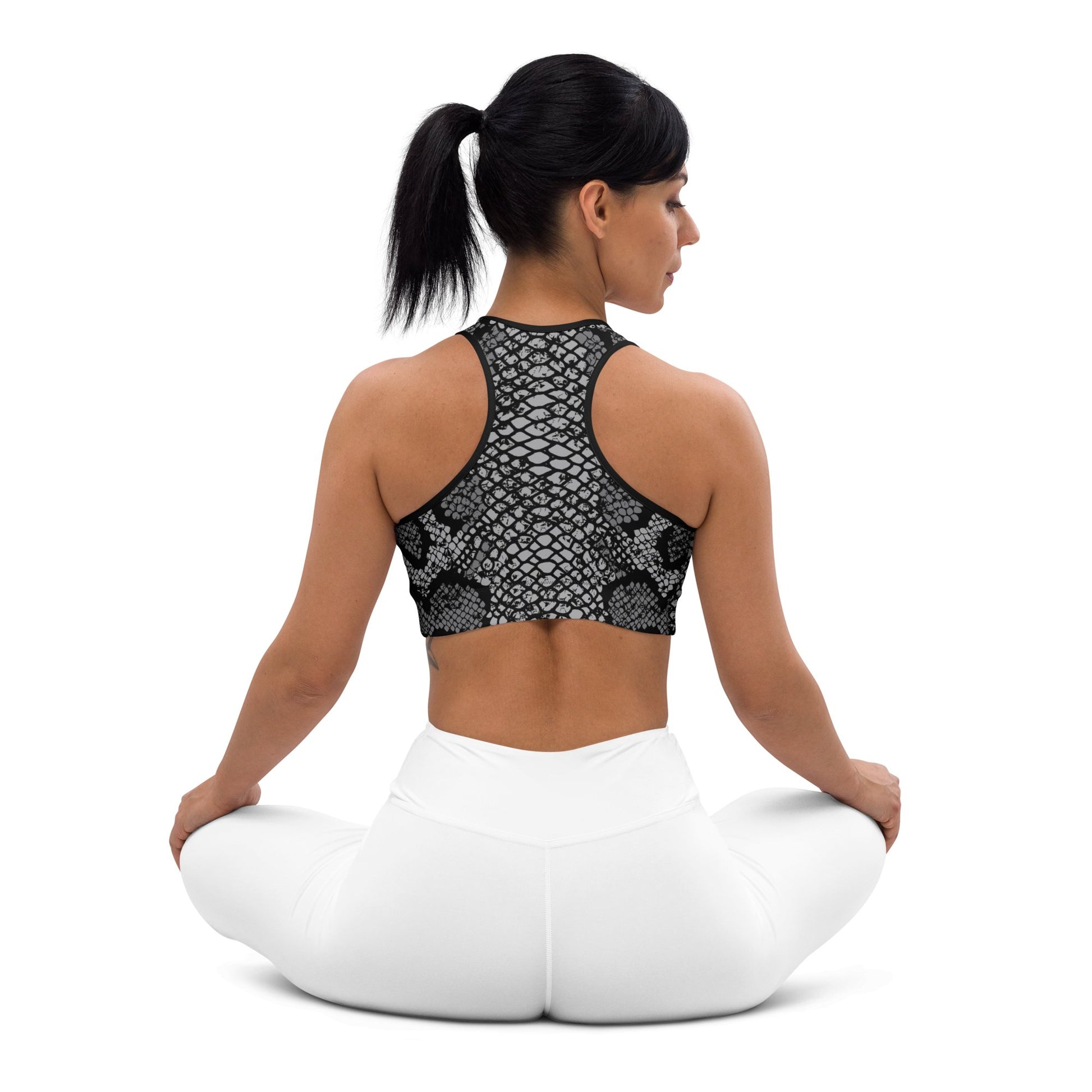 Yoga snakeskin Yoga Padded Sports Bra - Bearclothing