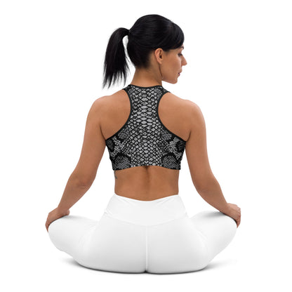 Yoga snakeskin Yoga Padded Sports Bra - Bearclothing
