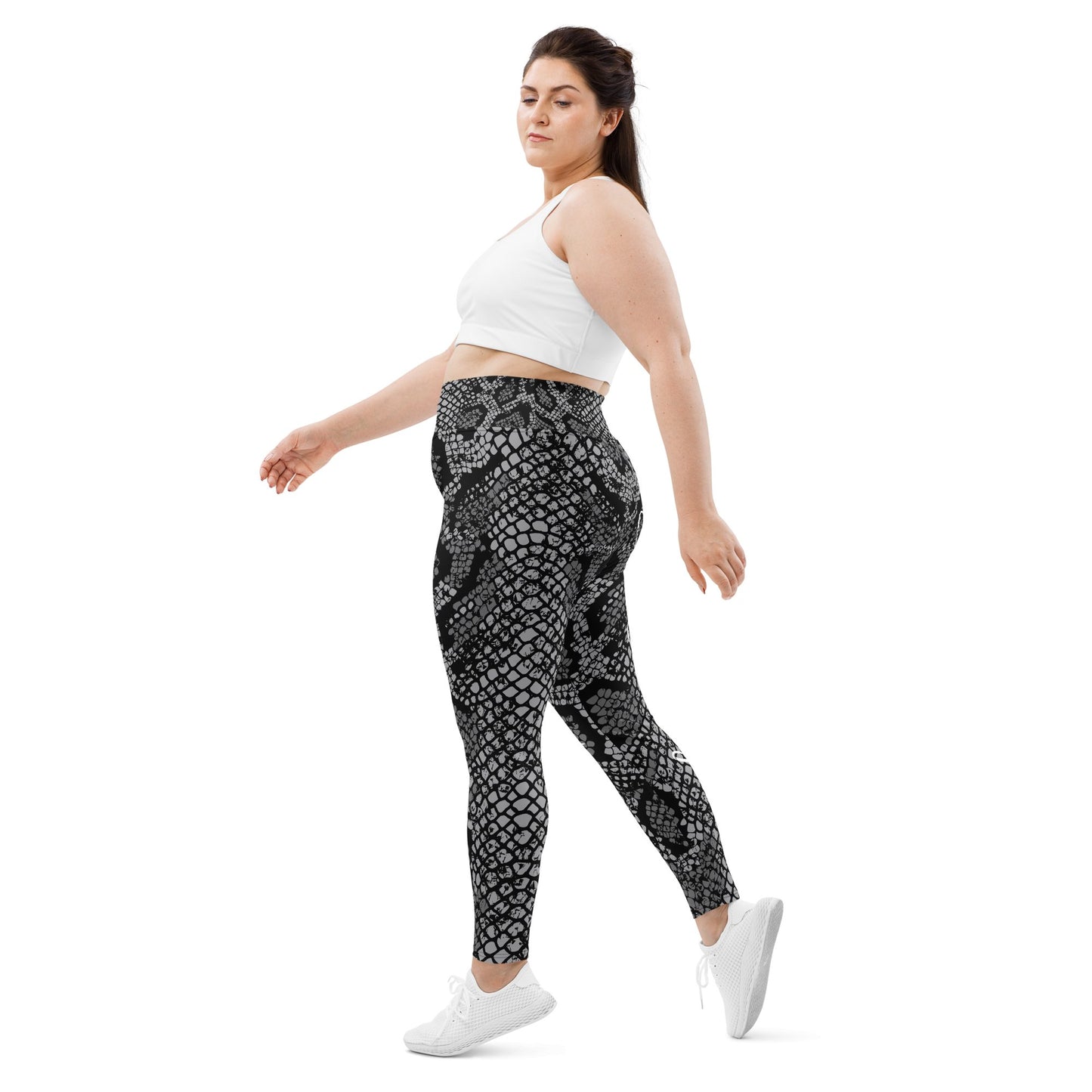 Yoga (Plus Size) Yoga Snakeskin Leggings - Bearclothing