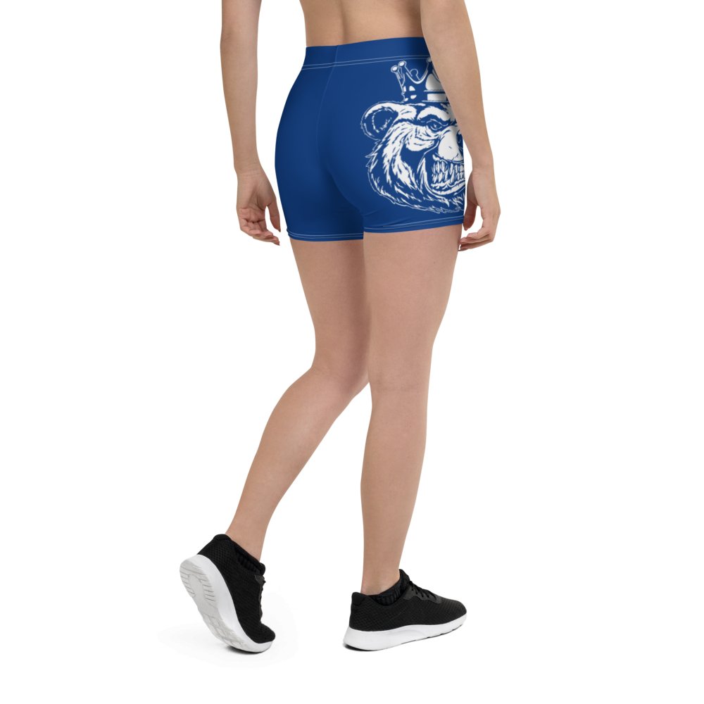 Yoga Nipsey Blue White Print Bear Shorts - Bearclothing