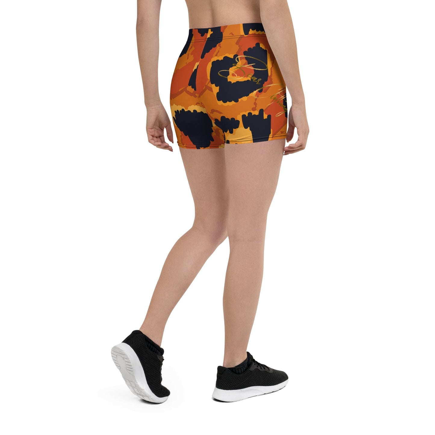 yoga tiger print shes a beast shorts - Bearclothing