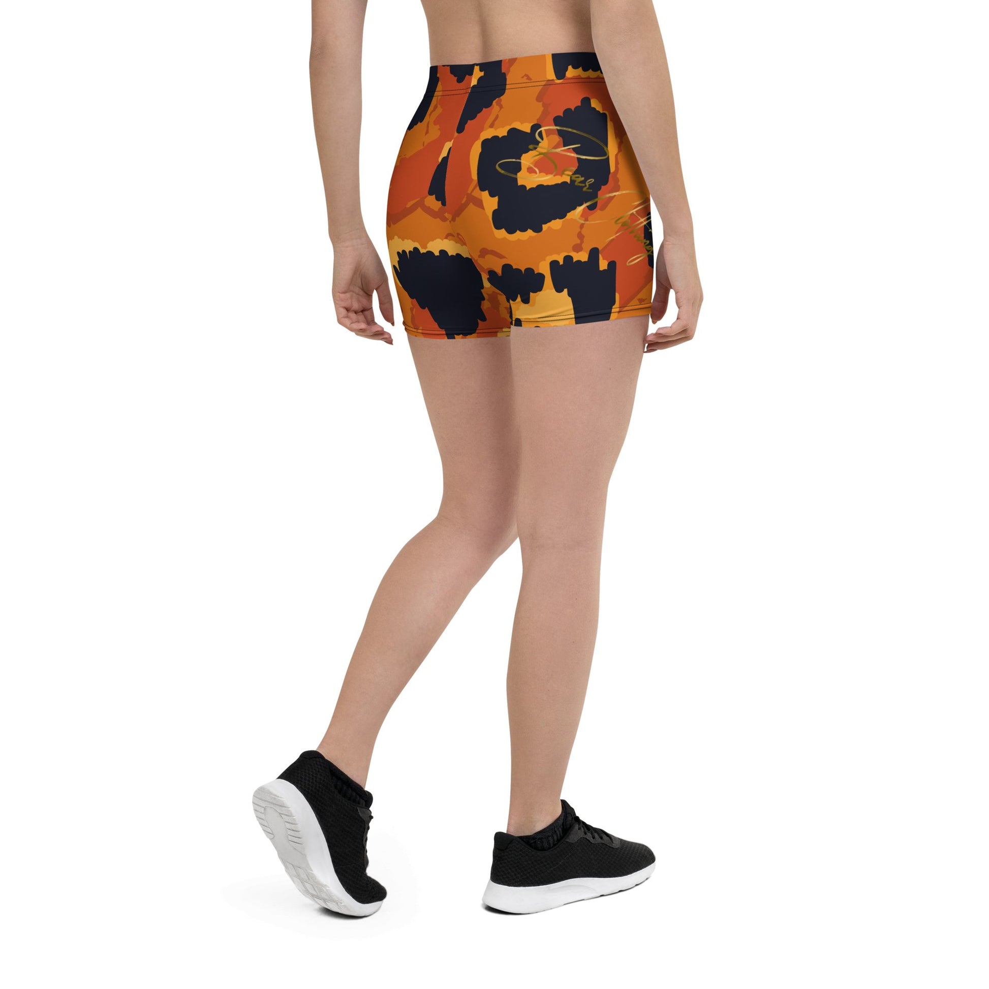 yoga tiger print shes a beast shorts - Bearclothing