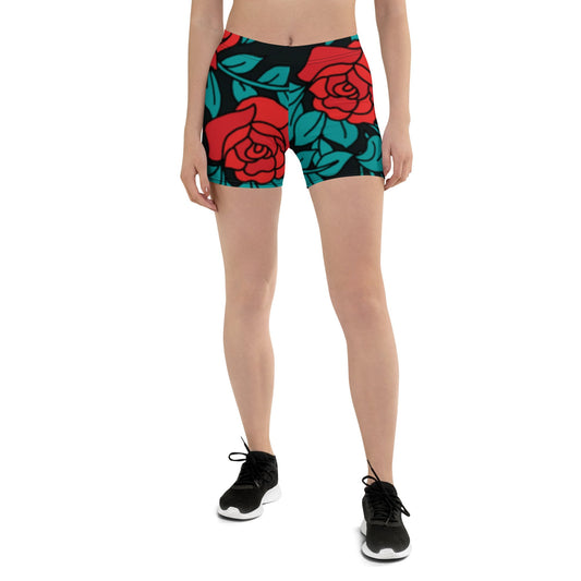 Rose Your Worth Yoga Shorts - Bearclothing
