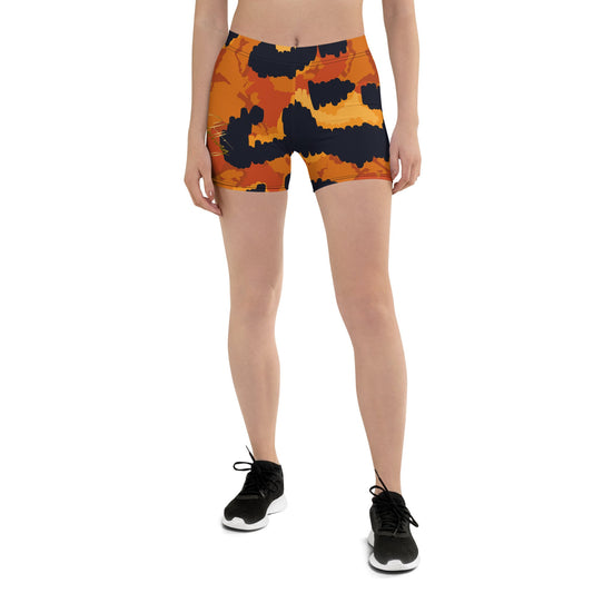 yoga tiger print shes a beast shorts - Bearclothing