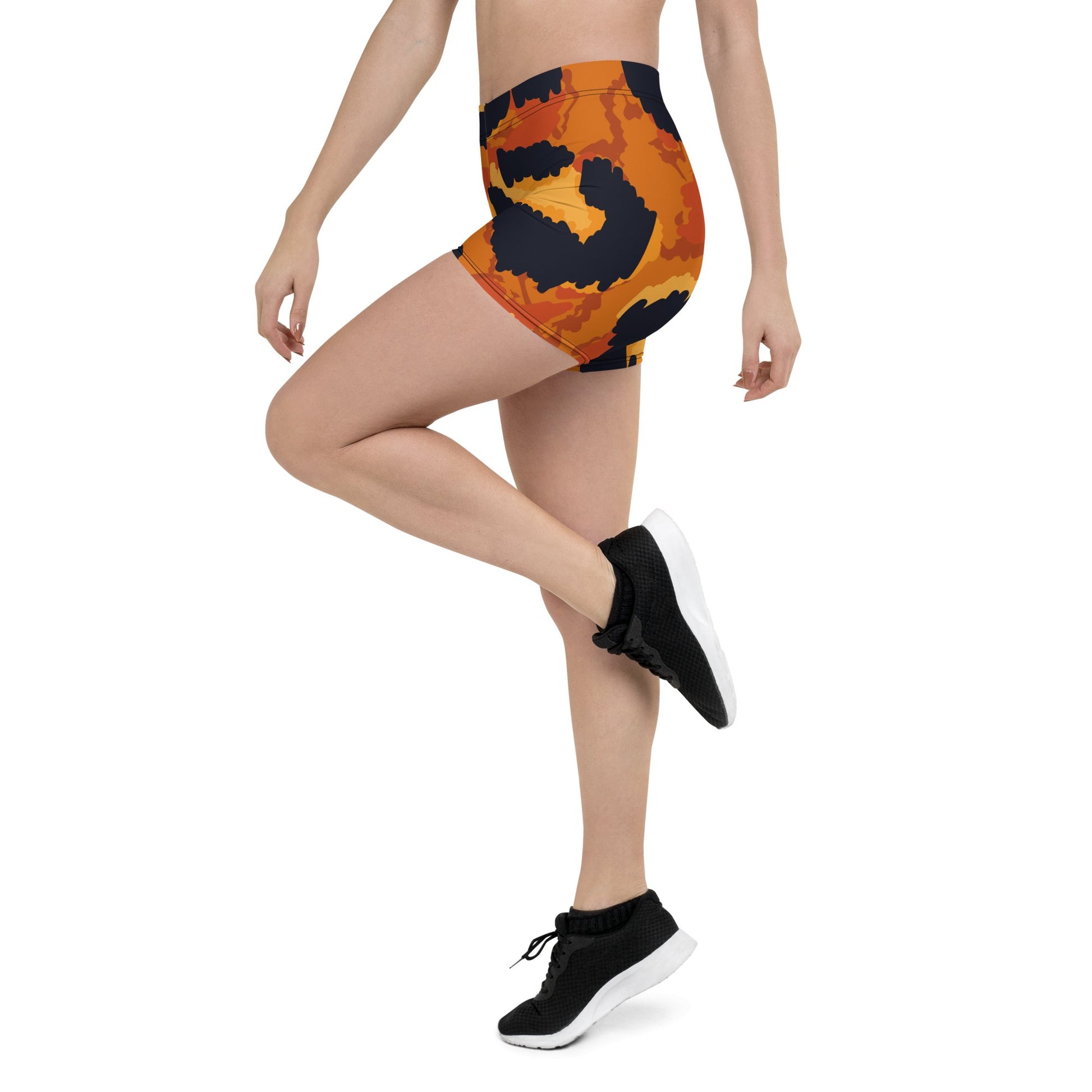 yoga tiger print shes a beast shorts - Bearclothing