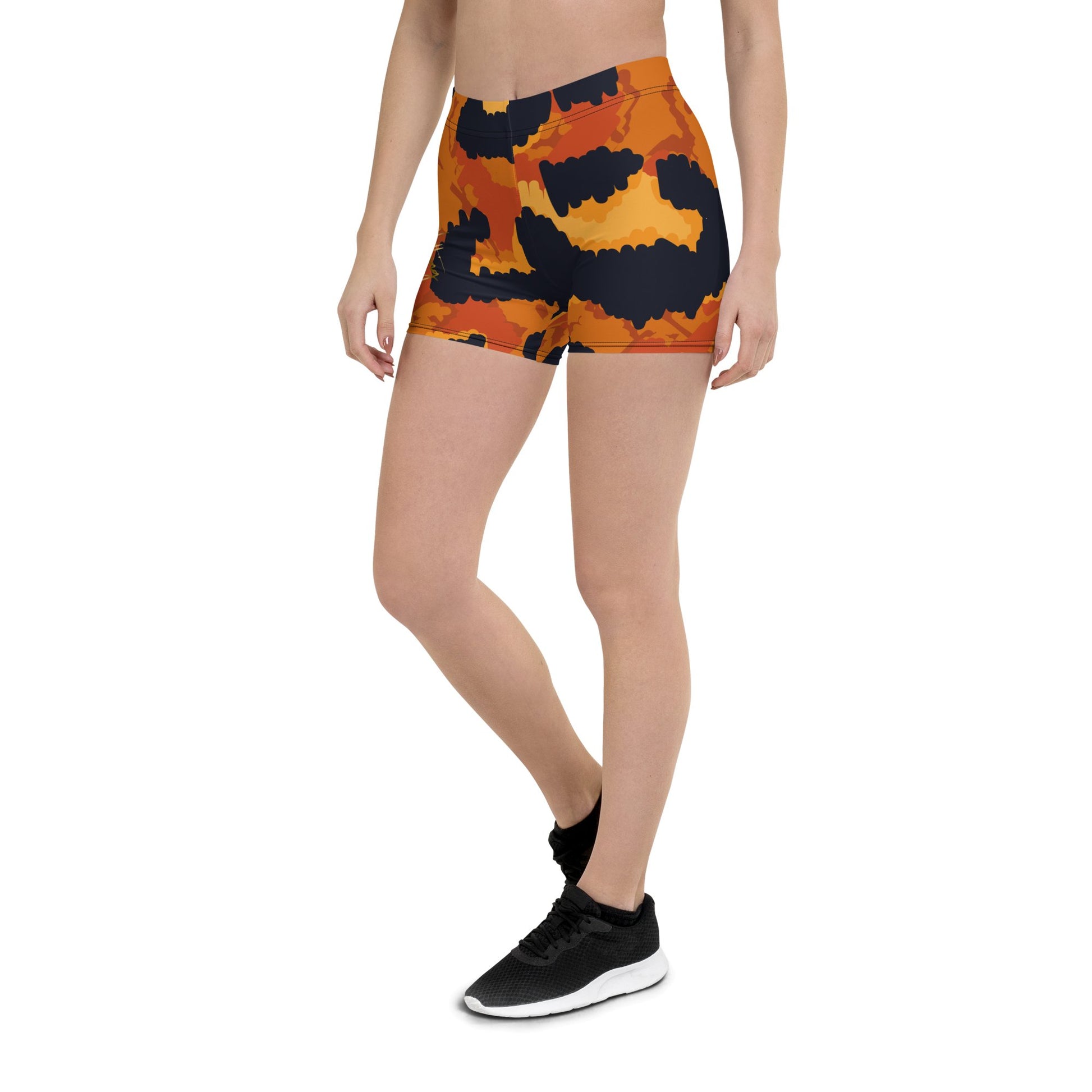 yoga tiger print shes a beast shorts - Bearclothing