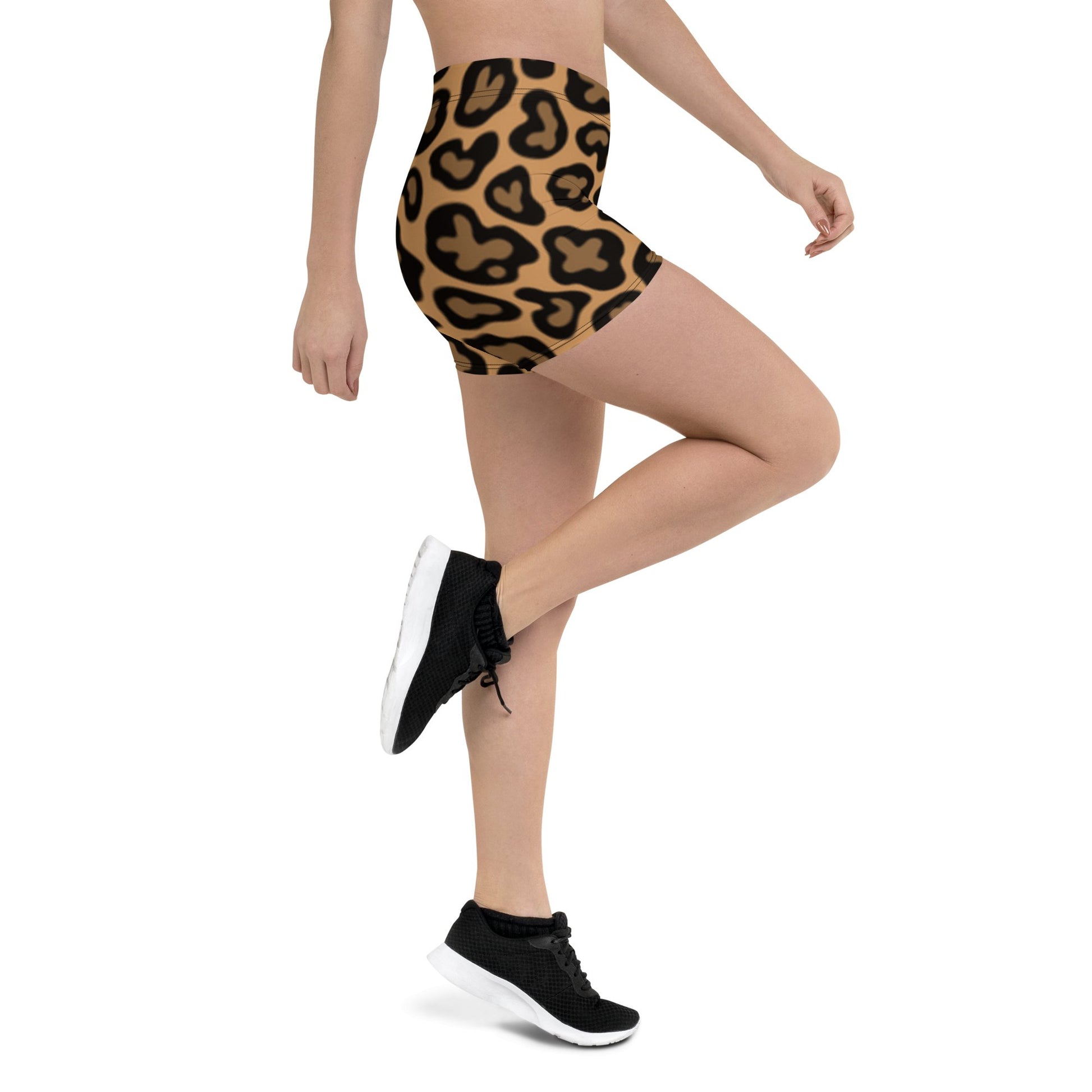 Yoga Cheetah Print Shorts - Bearclothing