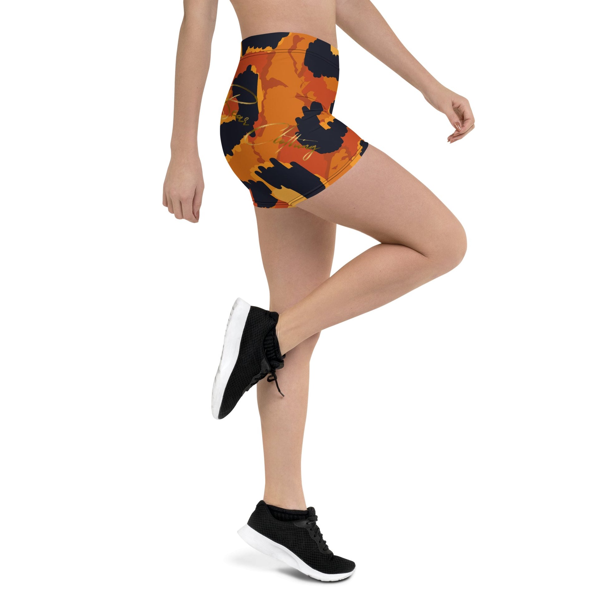 yoga tiger print shes a beast shorts - Bearclothing