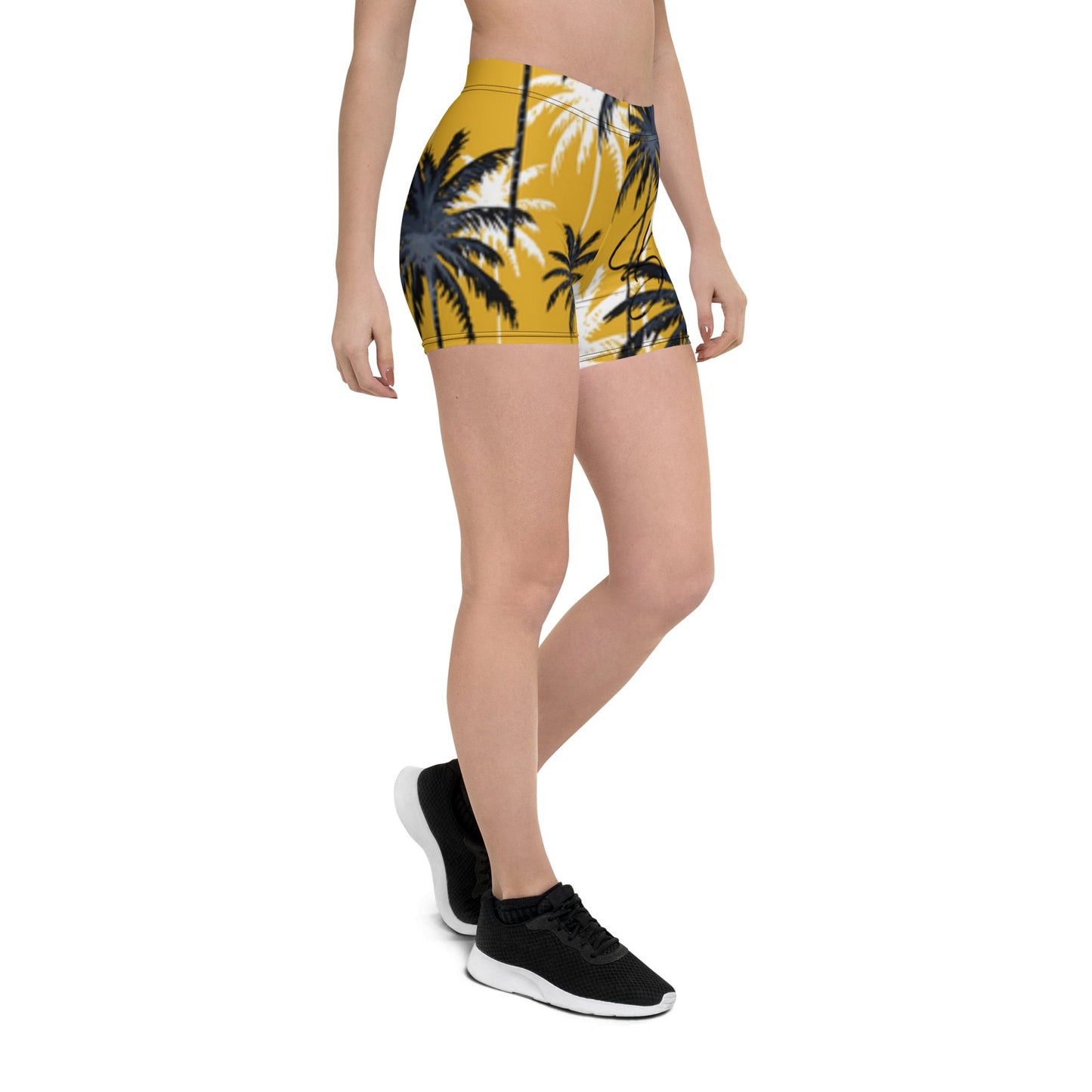 Palm Tree Yoga Shorts - Bearclothing