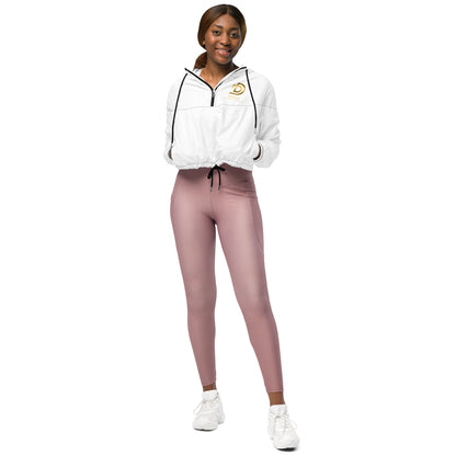 DPOV Gold Print Cropped Windbreaker