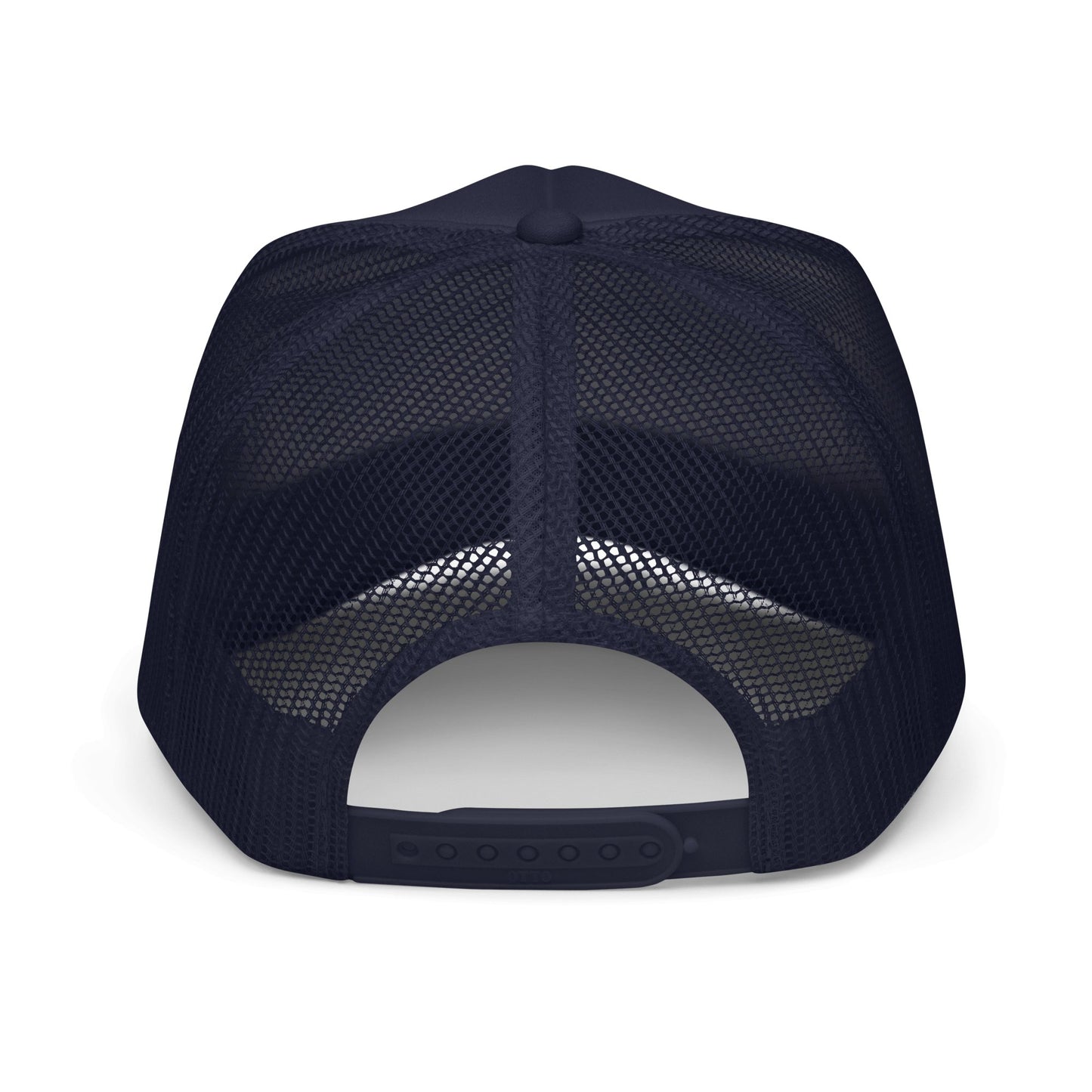 Steve Wyche White Print Embroidered Foam Trucker Hat - Bearclothing