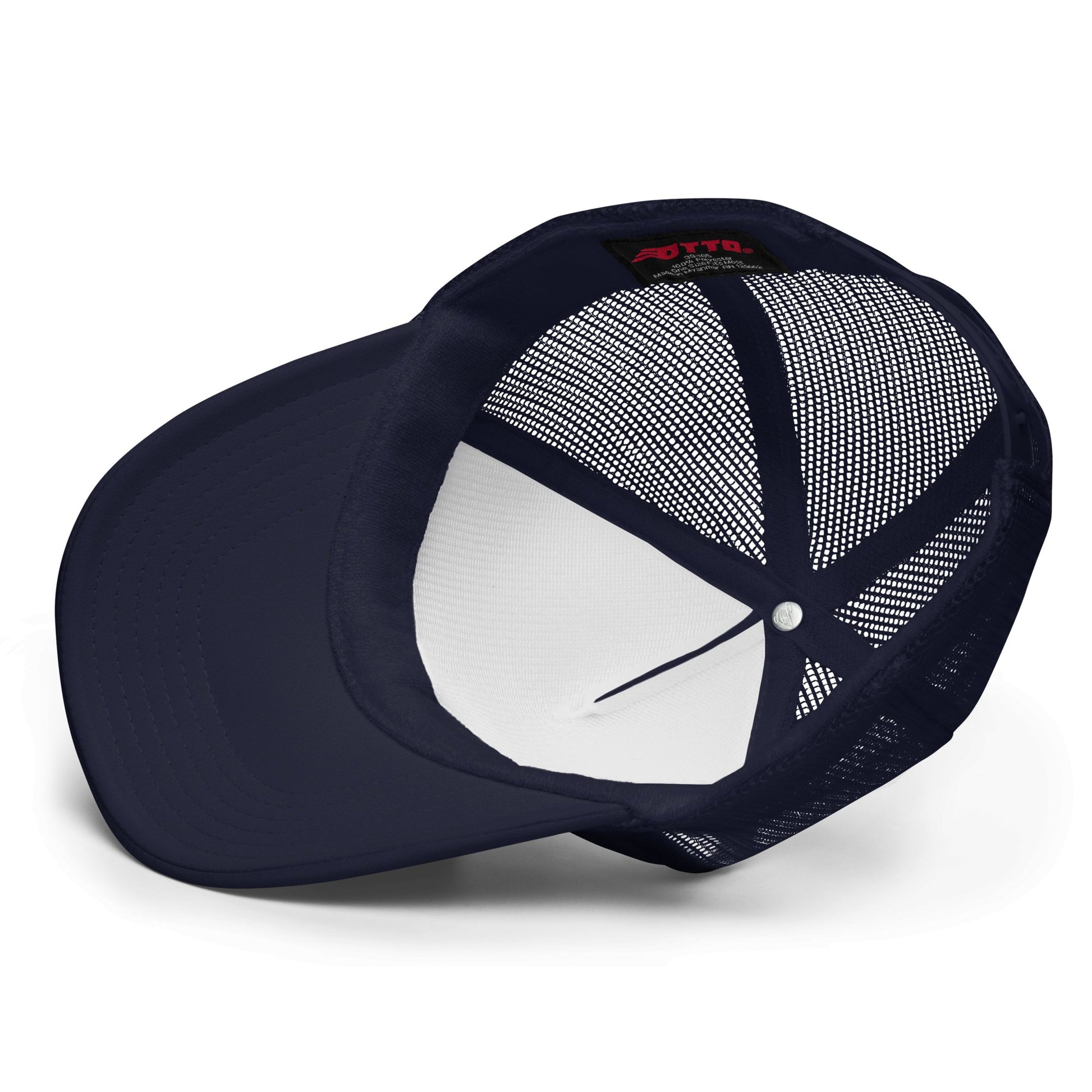 Steve Wyche White Print Embroidered Foam Trucker Hat - Bearclothing