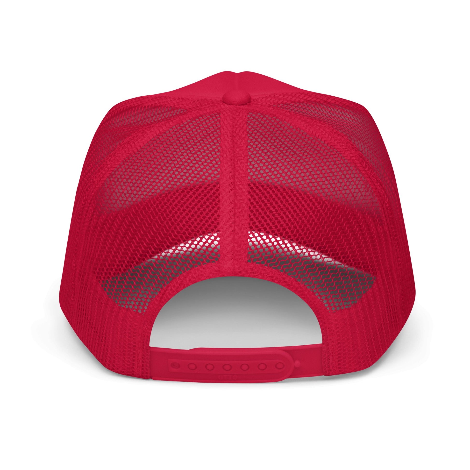 Red Print Signature Foam Trucker Hat - Bearclothing