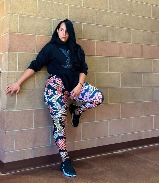 Yoga Diamondback Print Leggings - Bearclothing