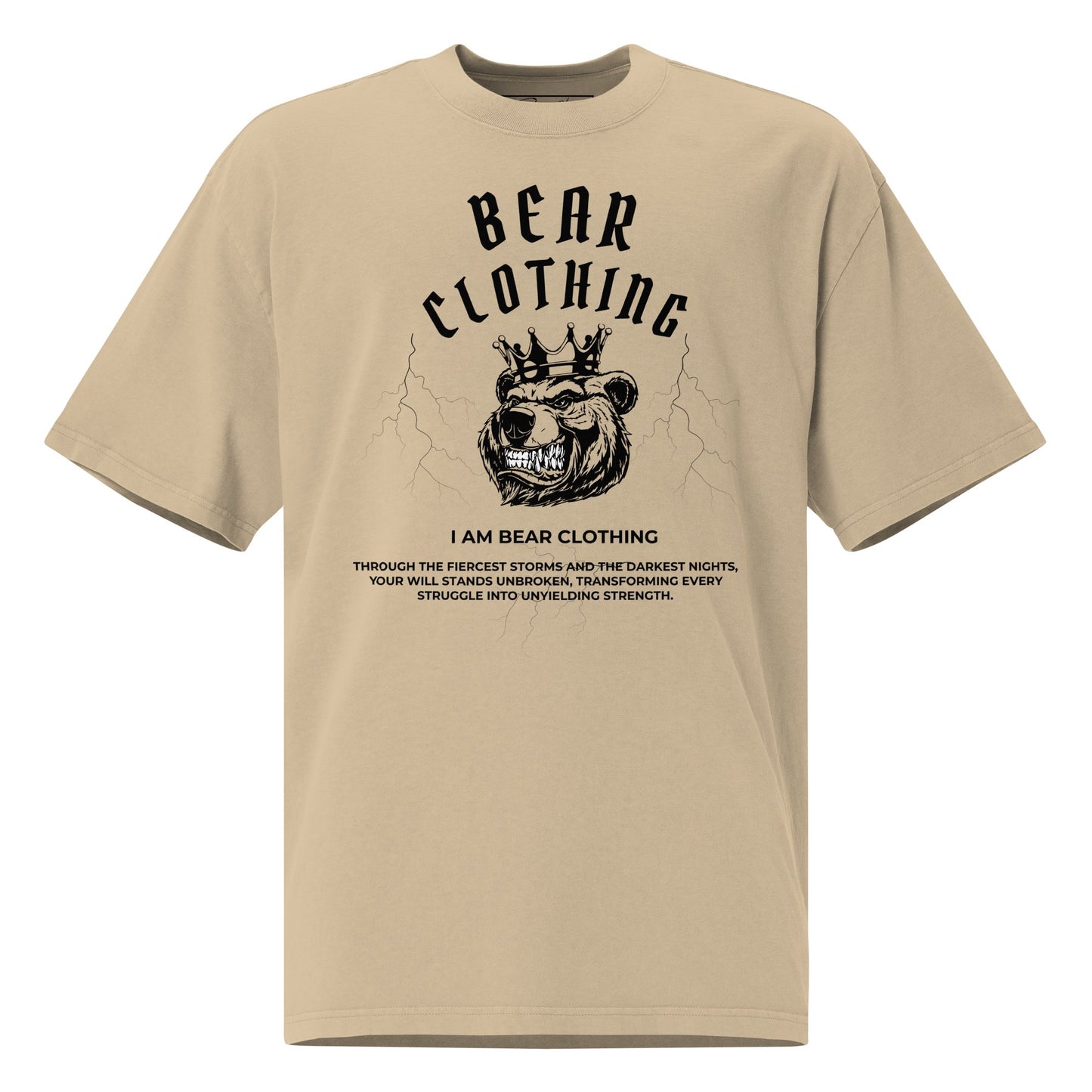 I am bear clothing oversized faded graphic t-shirt. - Bearclothing