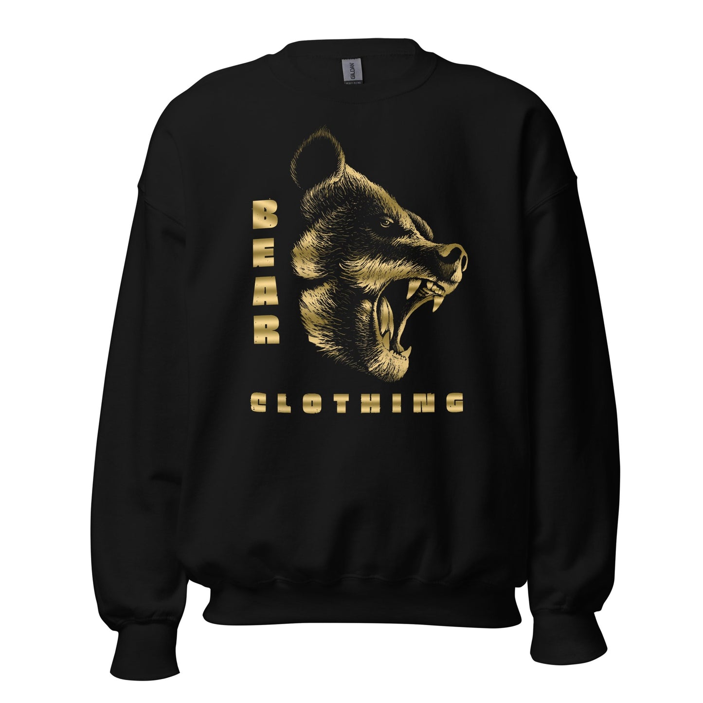 Fall Exclusive Gold Print Bear Unisex Sweatshirt - Bearclothing