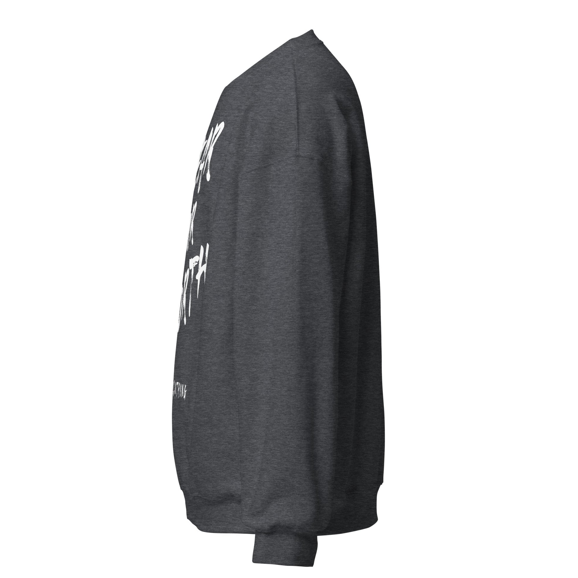 White Print Wear Your Worth Sweatshirt - Bearclothing