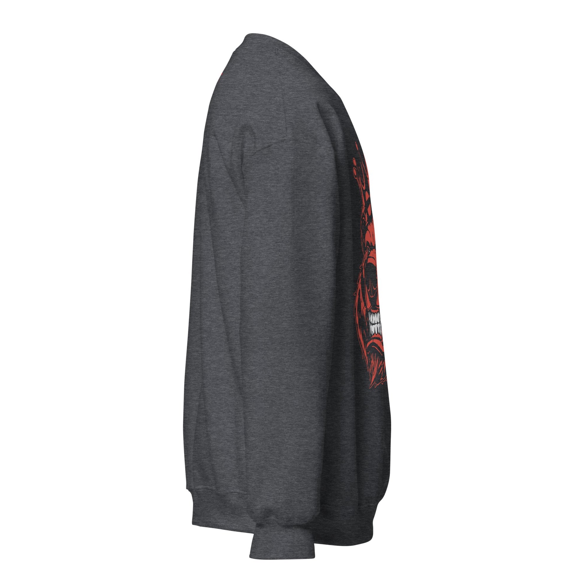Red Bear with Crown Print Sweatshirt - Bearclothing