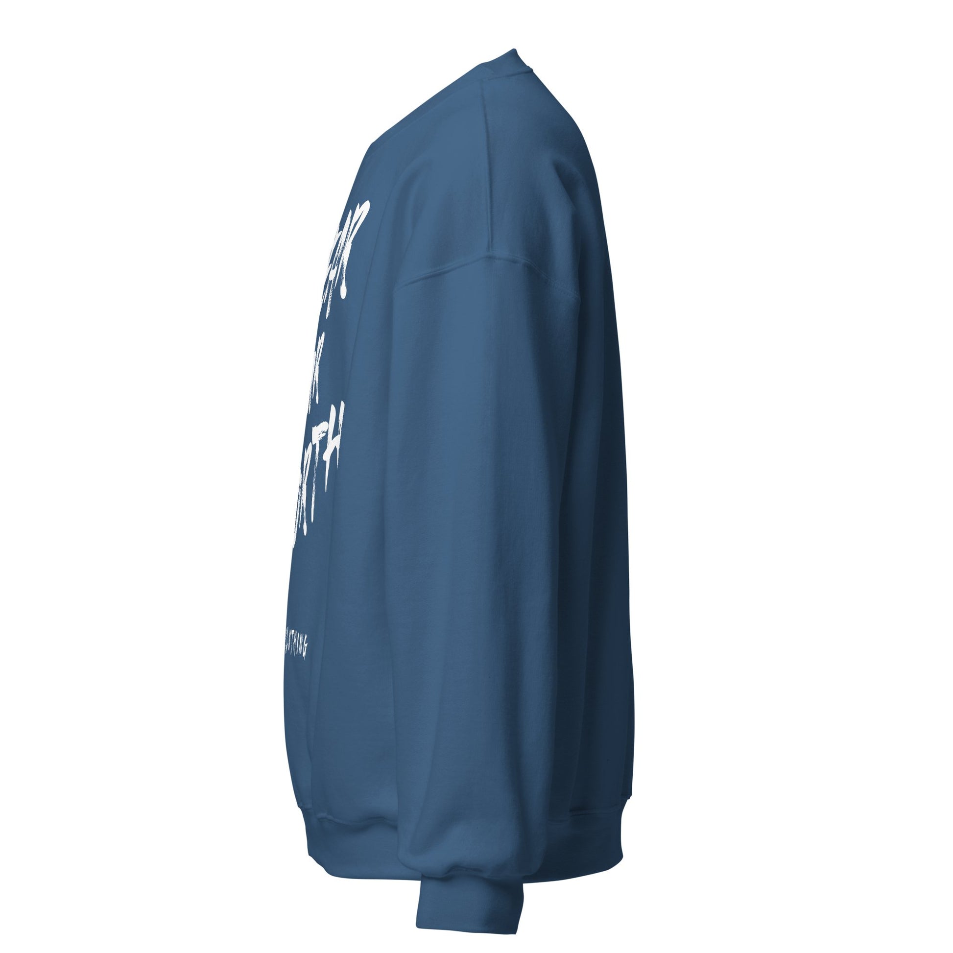 White Print Wear Your Worth Sweatshirt - Bearclothing