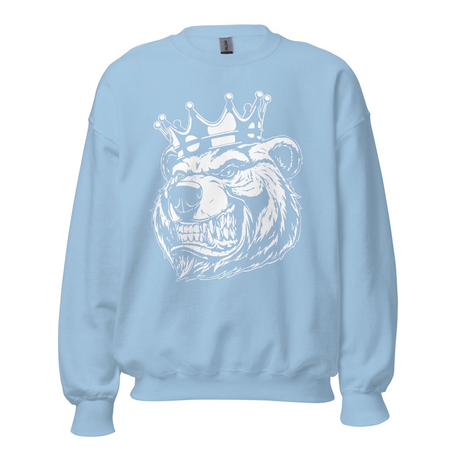 White Bear with Crown Sweatshirt - Bearclothing