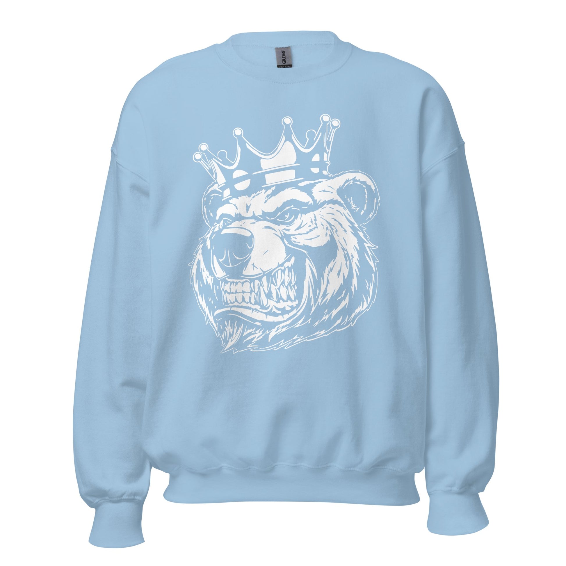 White Bear with Crown Sweatshirt - Bearclothing