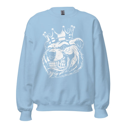 White Bear with Crown Sweatshirt - Bearclothing