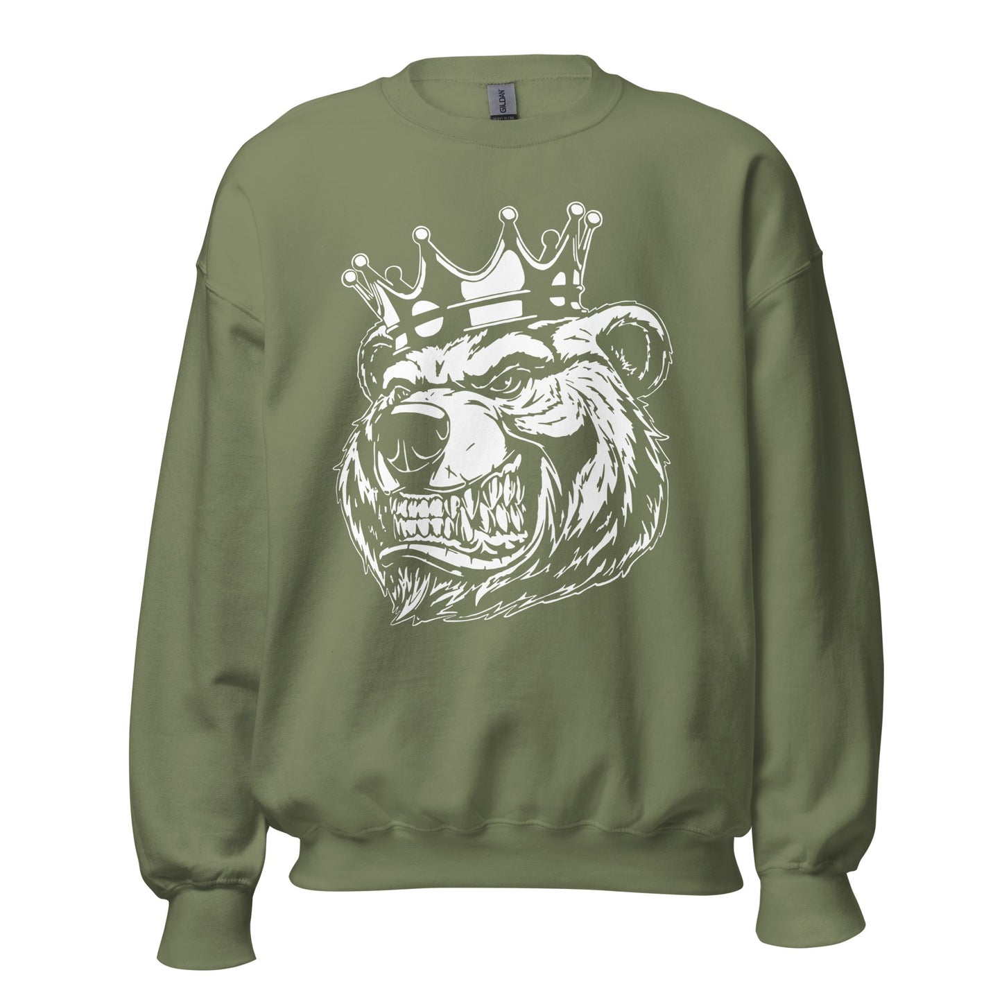 White Bear with Crown Sweatshirt - Bearclothing