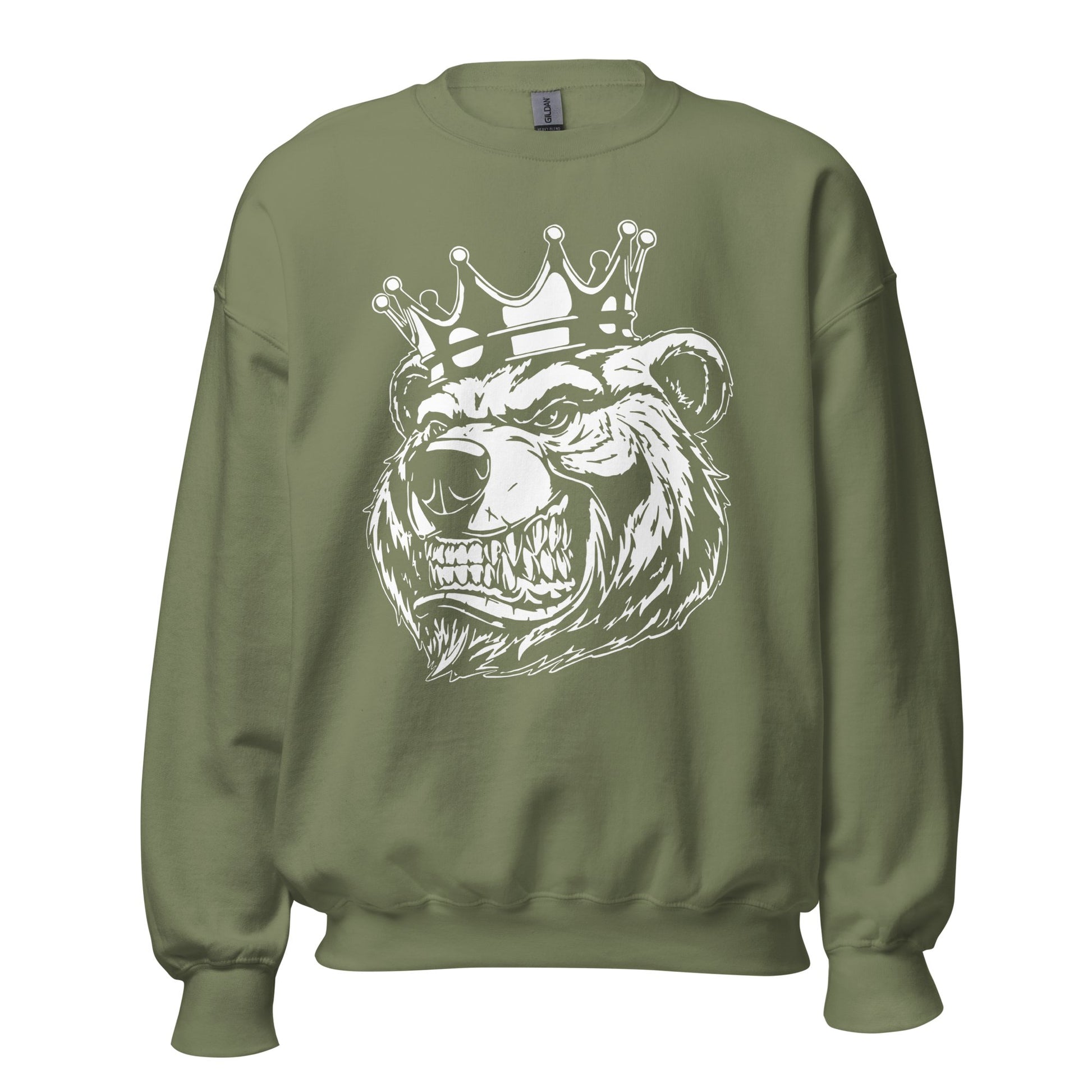 White Bear with Crown Sweatshirt - Bearclothing