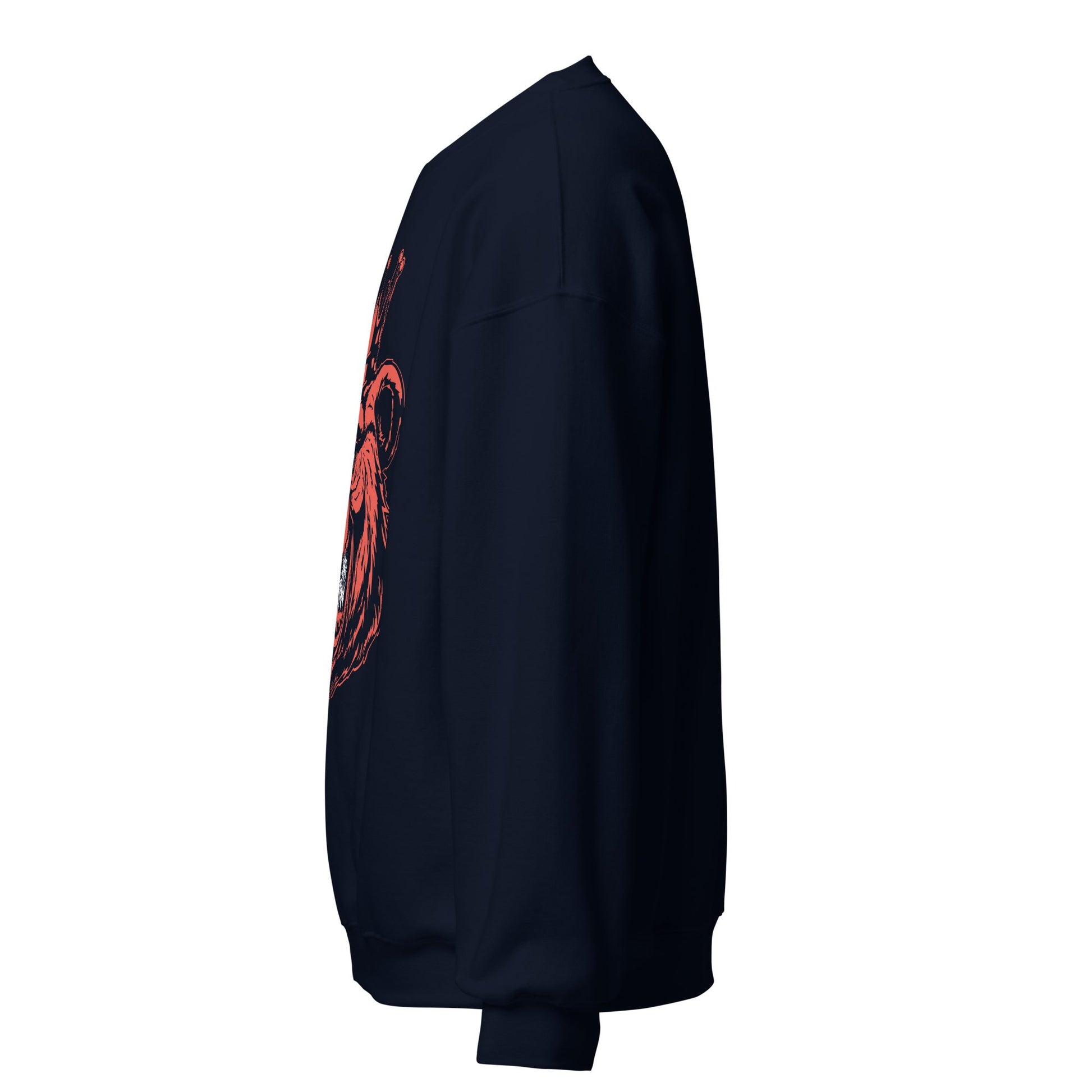 Red Bear with Crown Print Sweatshirt - Bearclothing