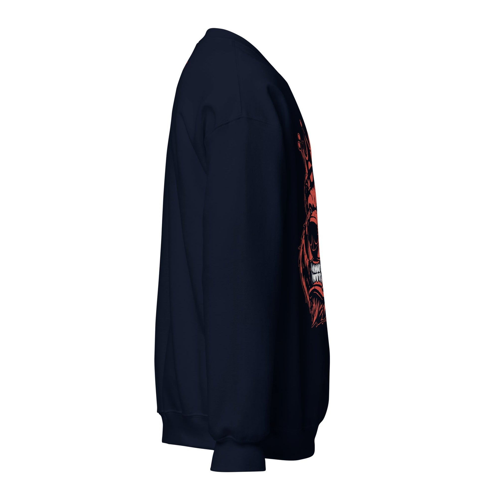 Red Bear with Crown Print Sweatshirt - Bearclothing