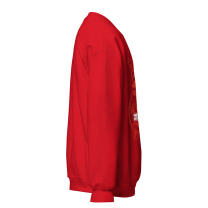 Red Bear with Crown Print Sweatshirt - Bearclothing