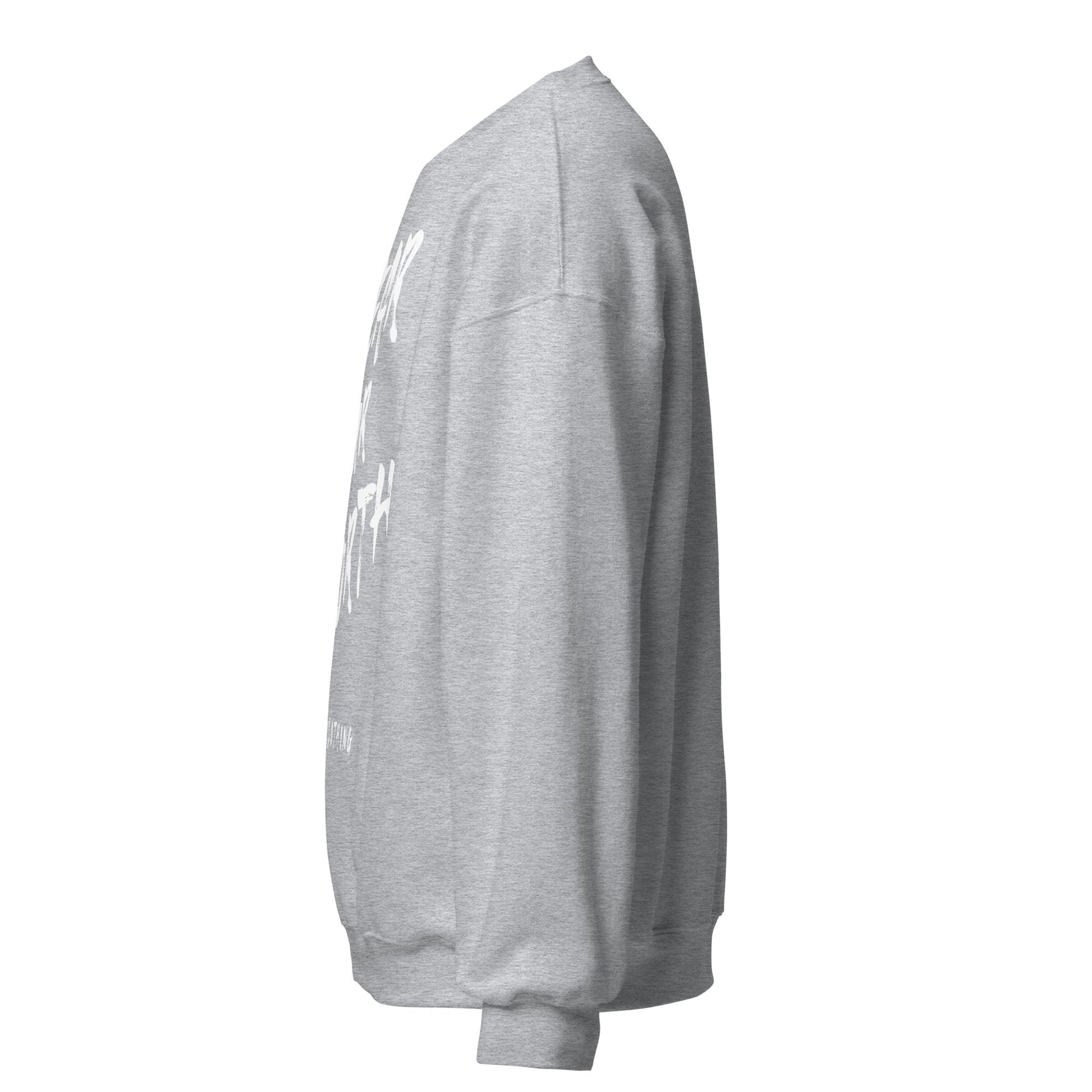 White Print Wear Your Worth Sweatshirt - Bearclothing