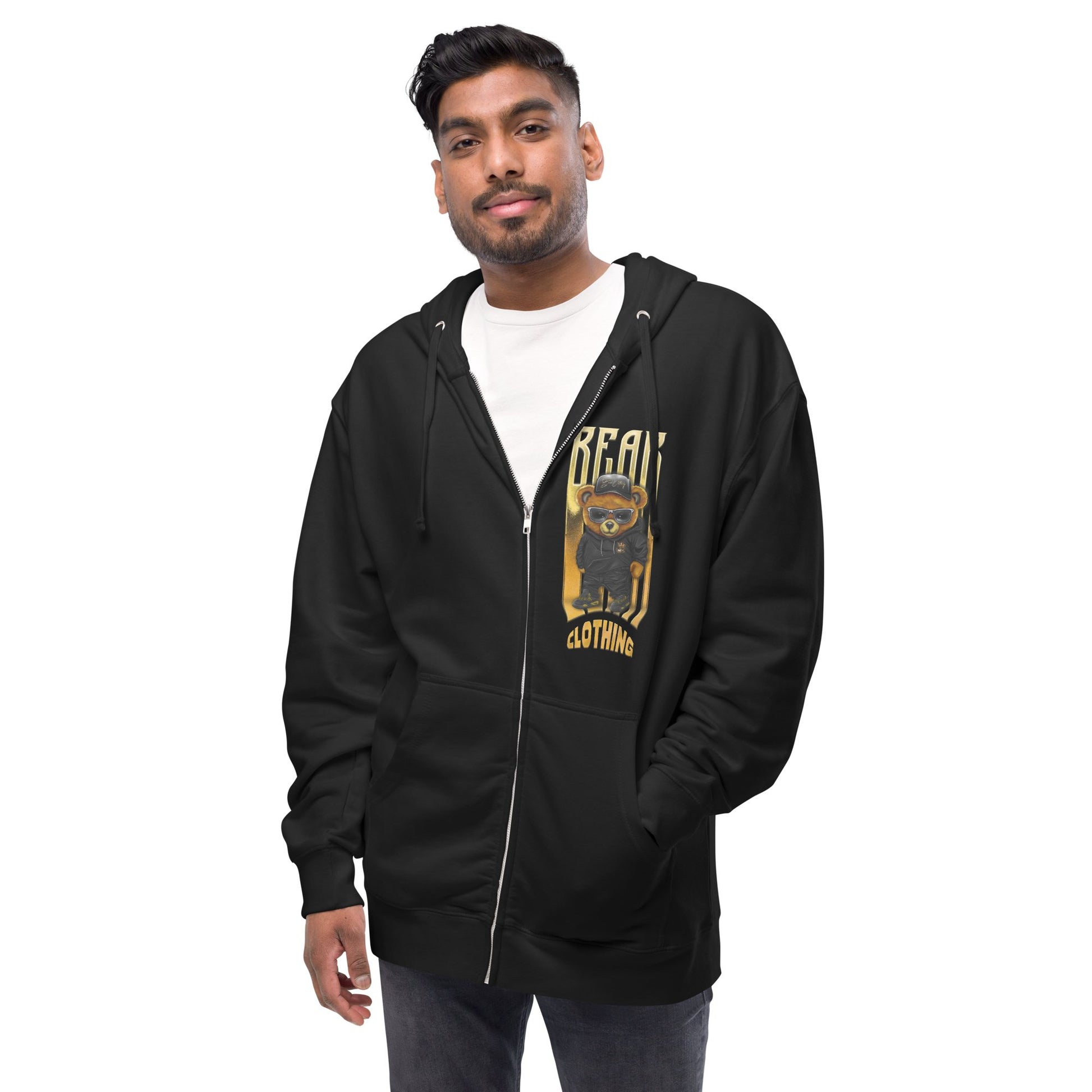 Honey Bear Fleece Zip Up Hoodie - Bearclothing