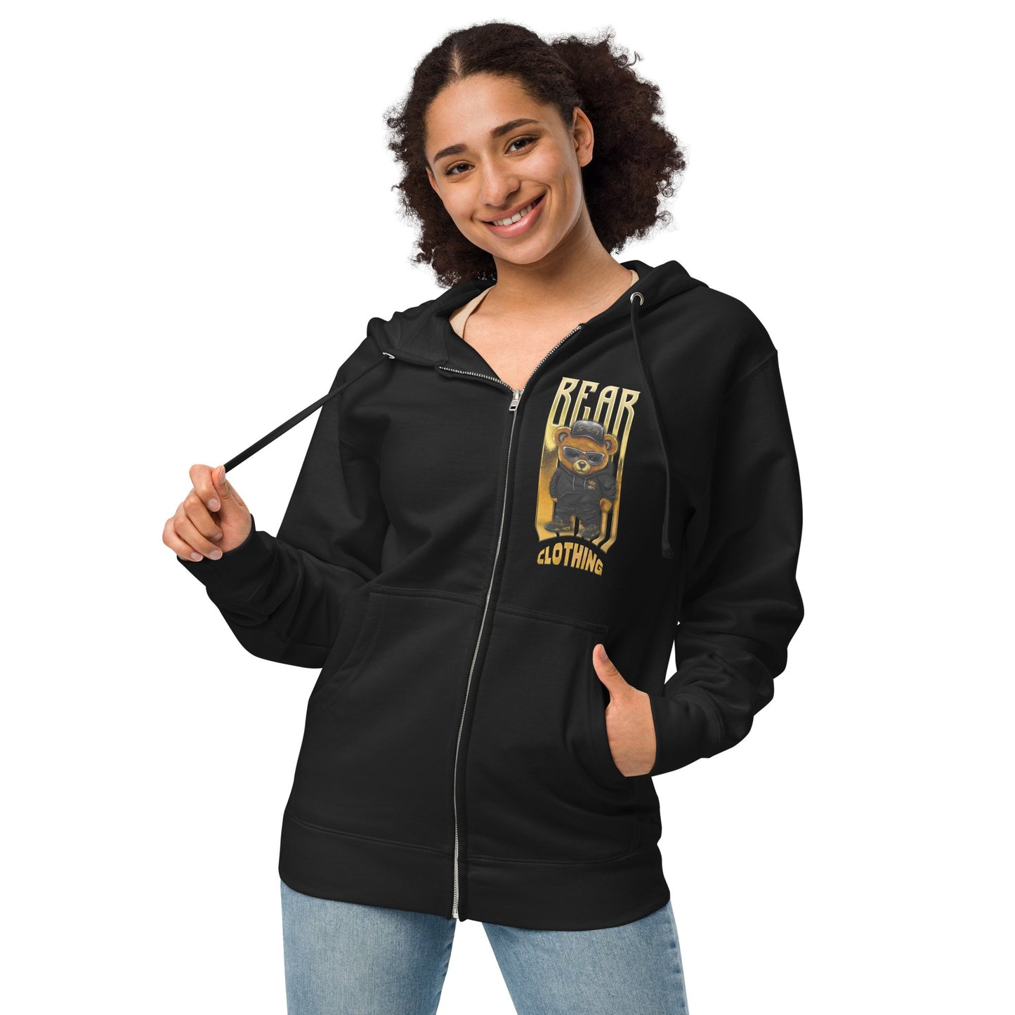 Honey Bear Fleece Zip Up Hoodie - Bearclothing
