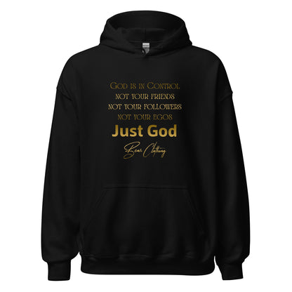 Just God! Collection Gold Print Hoodie - Bearclothing