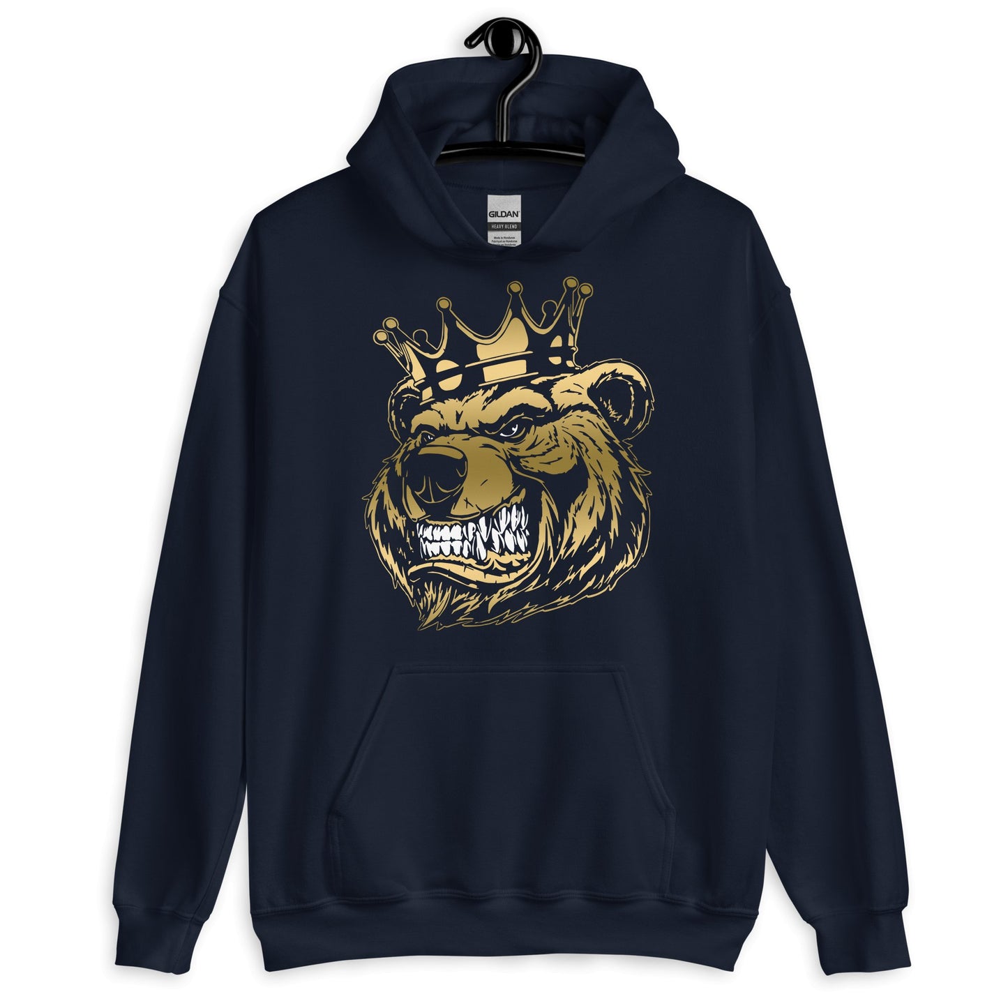 Gold Print 4XL-5XL bear print Hoodie