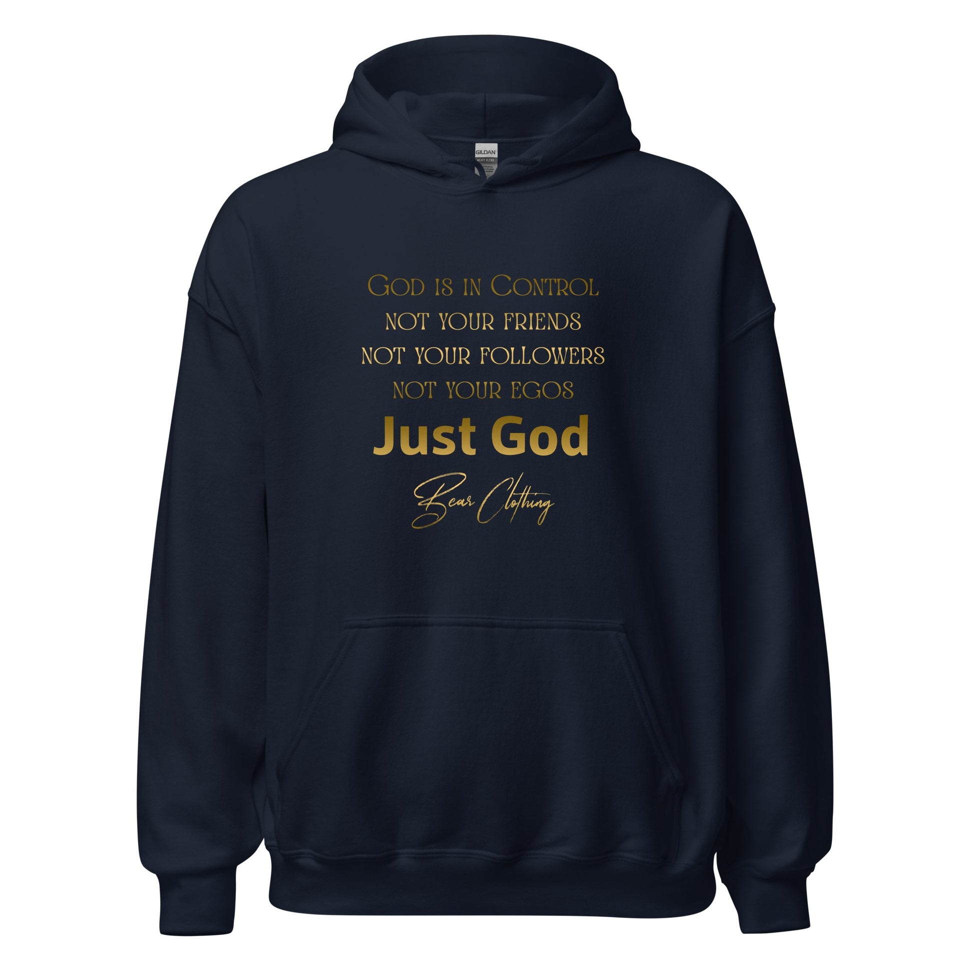 Just God! Collection Gold Print Hoodie - Bearclothing