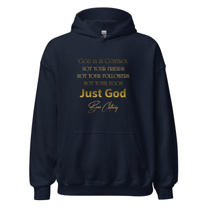 Just God! Collection Gold Print Hoodie - Bearclothing