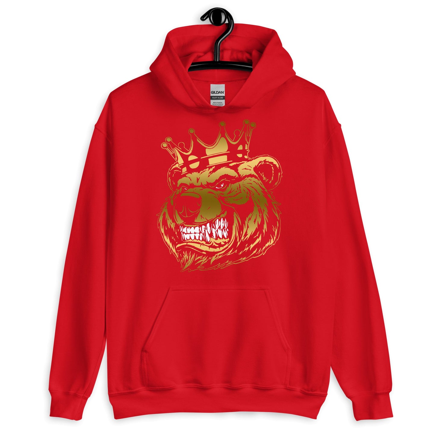 Gold Print 4XL-5XL bear print Hoodie