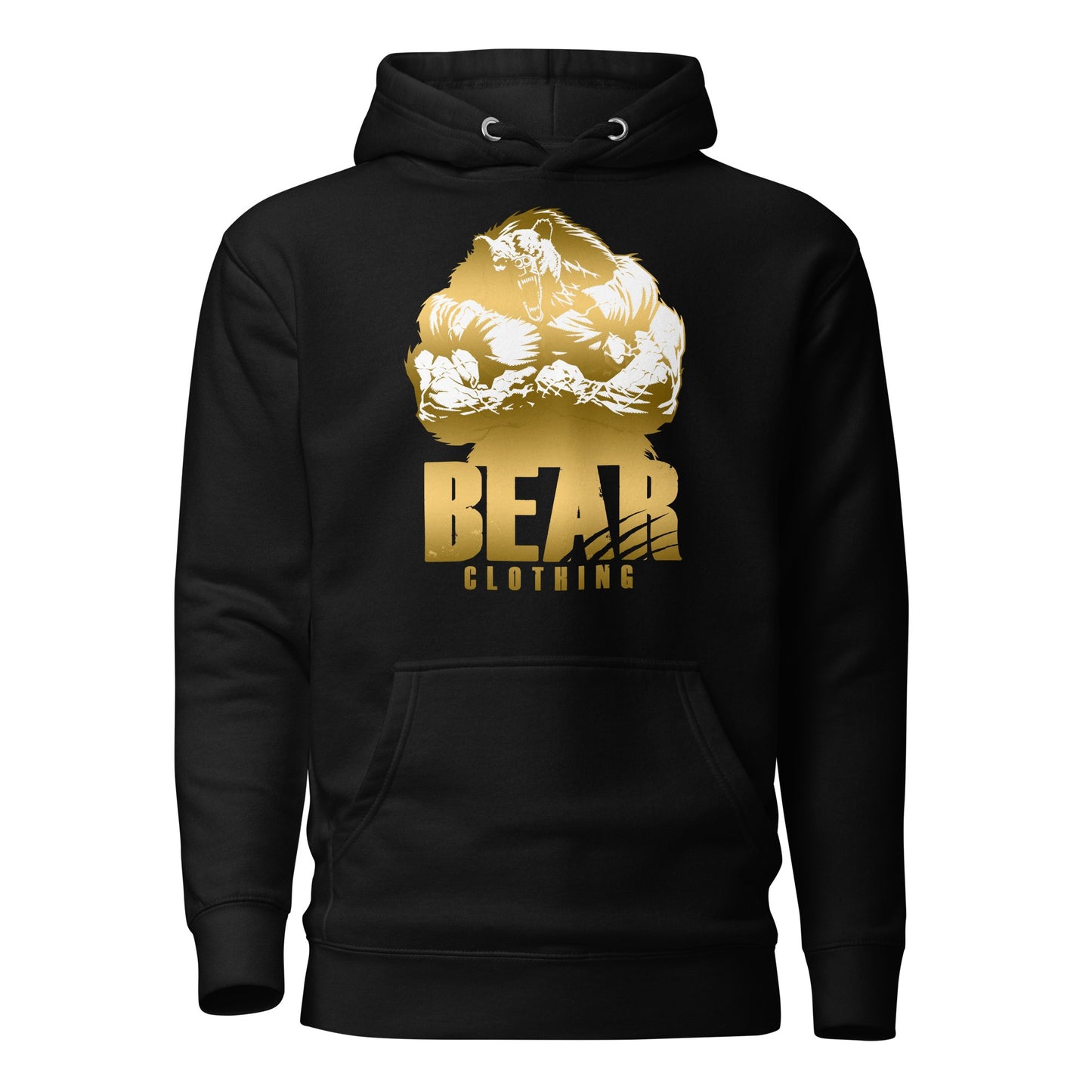 Gold Print Bear Strong Hoodie