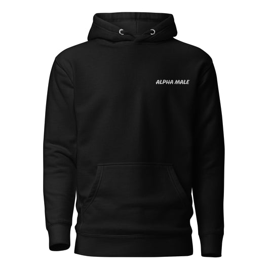CHRIS PERRY WHITE EMBROIDERY PRINT ALPHA MALE PREMIUM HOODIE