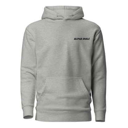 CHRIS PERRY BLACK EMBROIDERY PRINT ALPHA MALE PREMIUM HOODIE